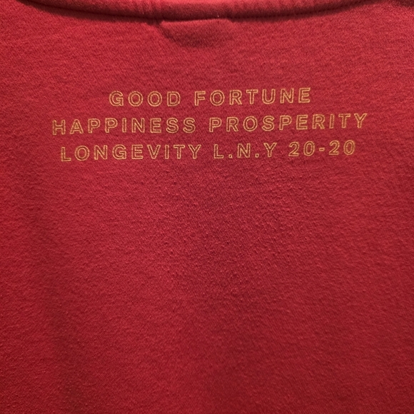 H&M 2020 New Lunar Red Sweatshirt with Gold Graphic - Picture 5 of 7